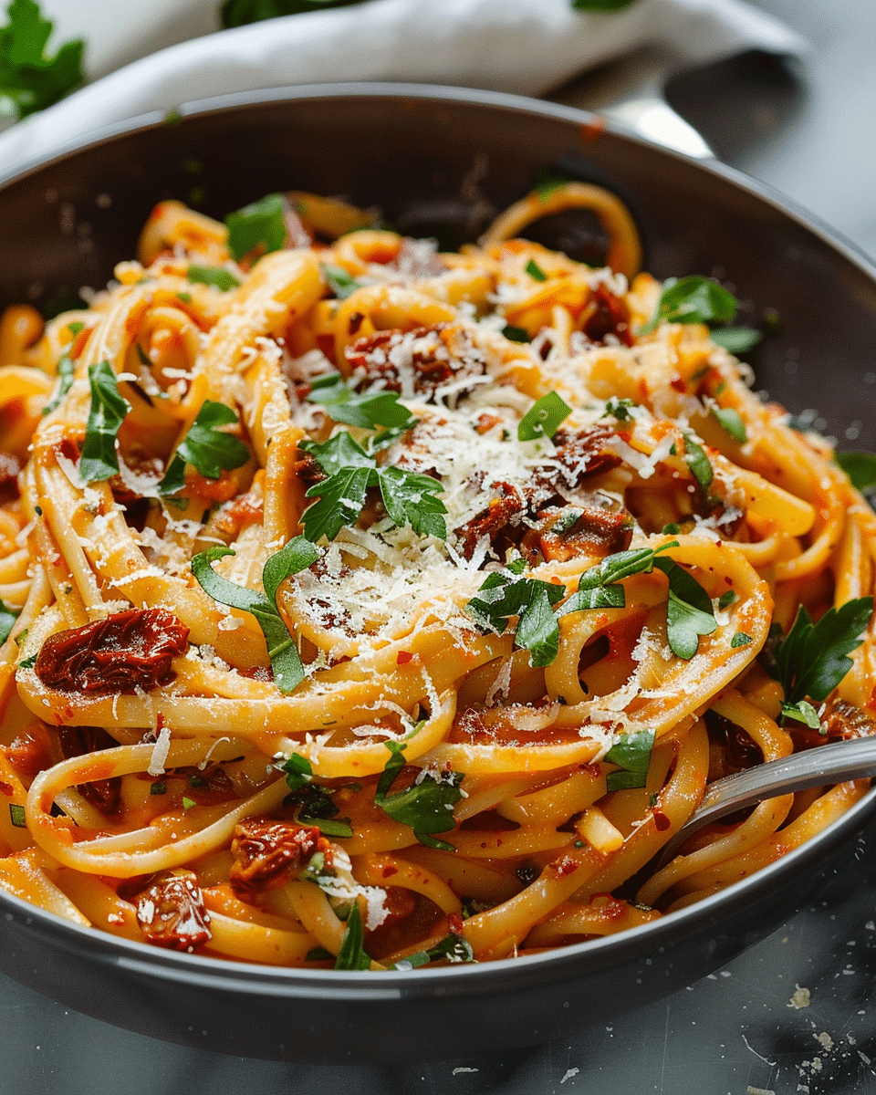 Vegan Creamy Sun-Dried Tomato Pasta