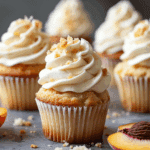 Honey Peach Cream Cheese Cupcakes