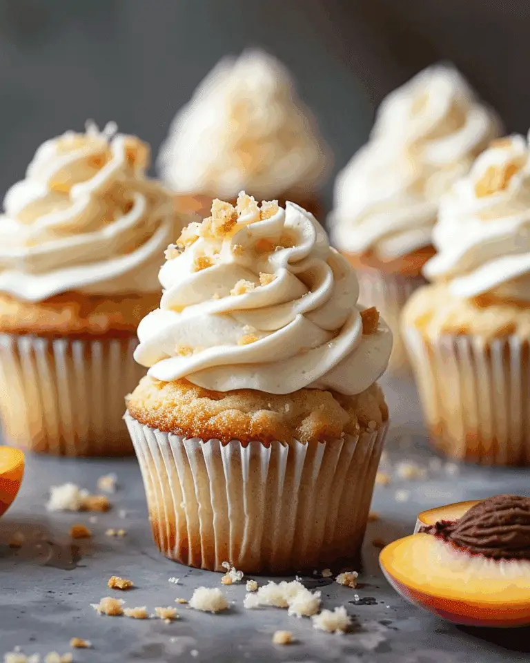 Honey Peach Cream Cheese Cupcakes