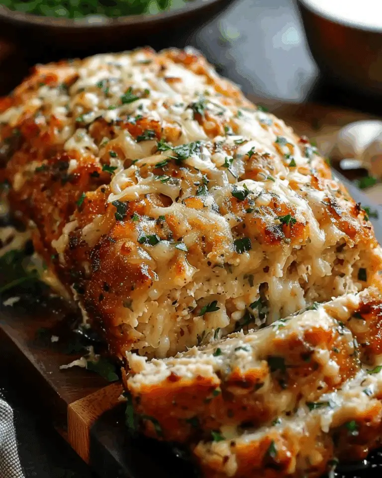 Garlic Parmesan Chicken Meatloaf