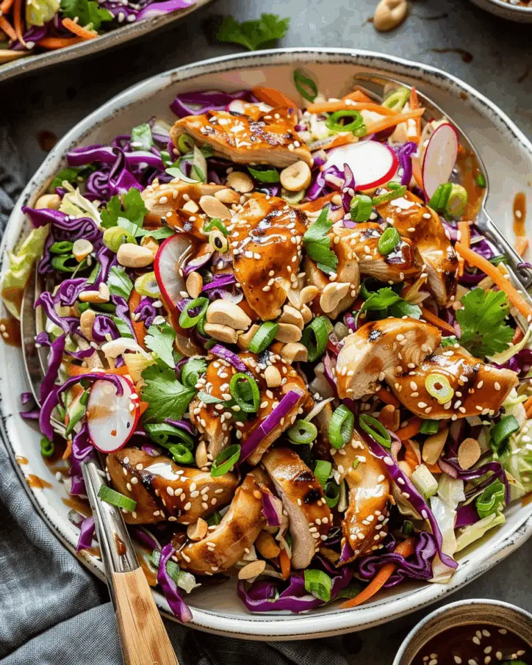 Sesame Chicken Cabbage Crunch Salad