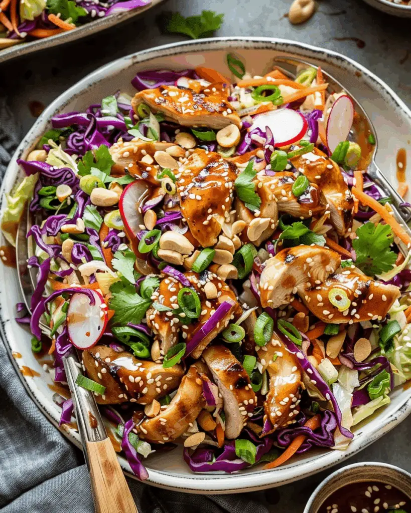 Sesame Chicken Cabbage Crunch Salad