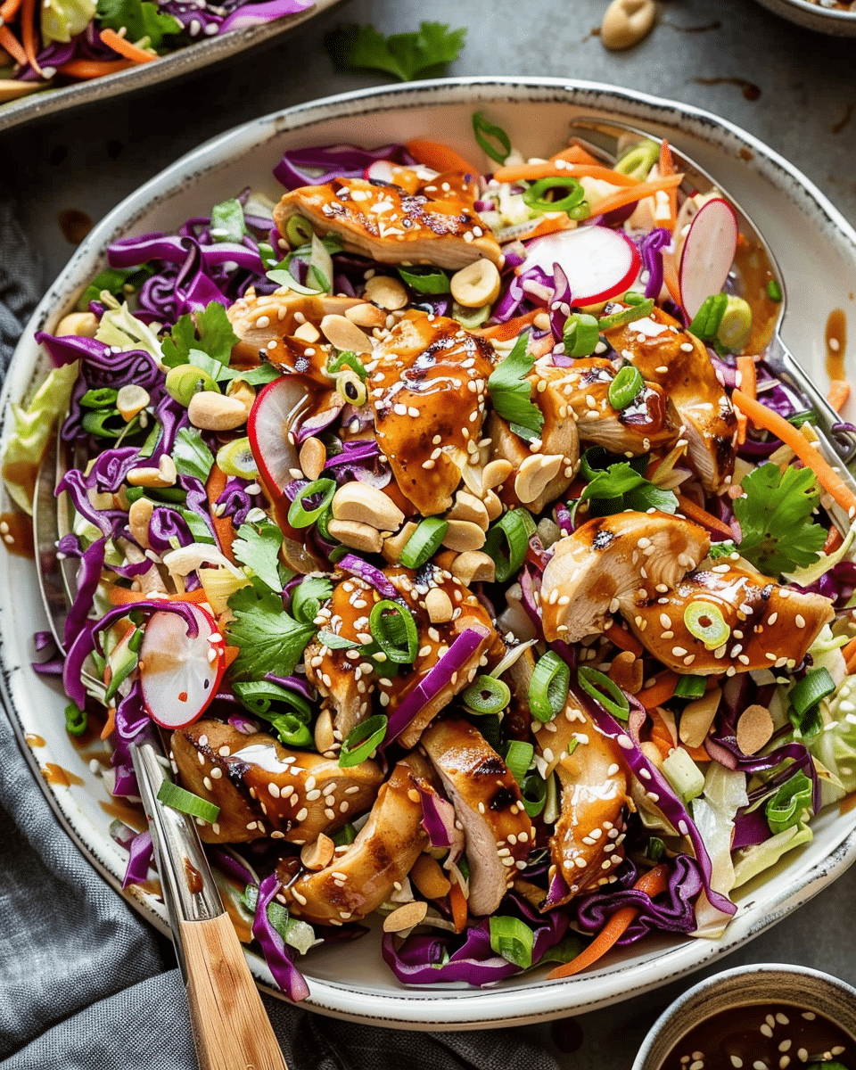 Sesame Chicken Cabbage Crunch Salad