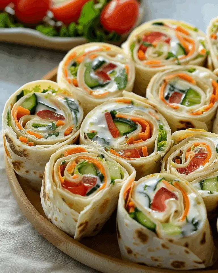Fresh Vegetable Tortilla Roll-Ups