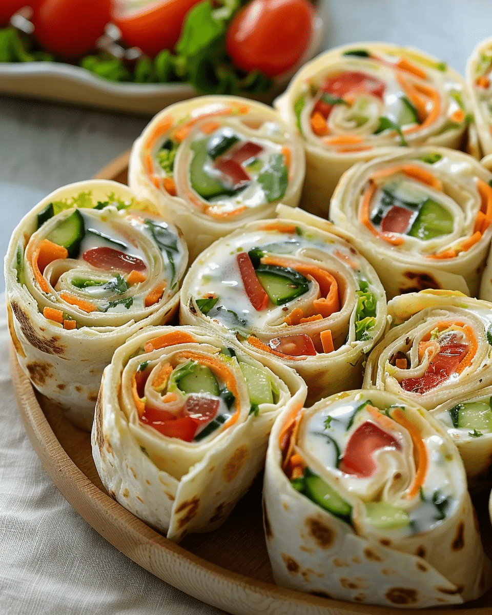 Fresh Vegetable Tortilla Roll-Ups