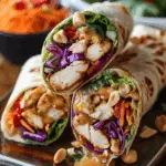 Thai Peanut Chicken Wraps