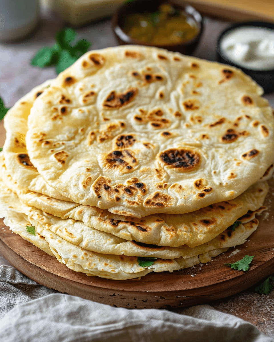 Homemade Flour Tortillas, Naan Flatbread and Pita