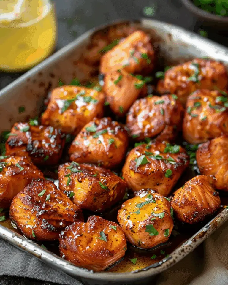 Hot Honey Salmon Bites