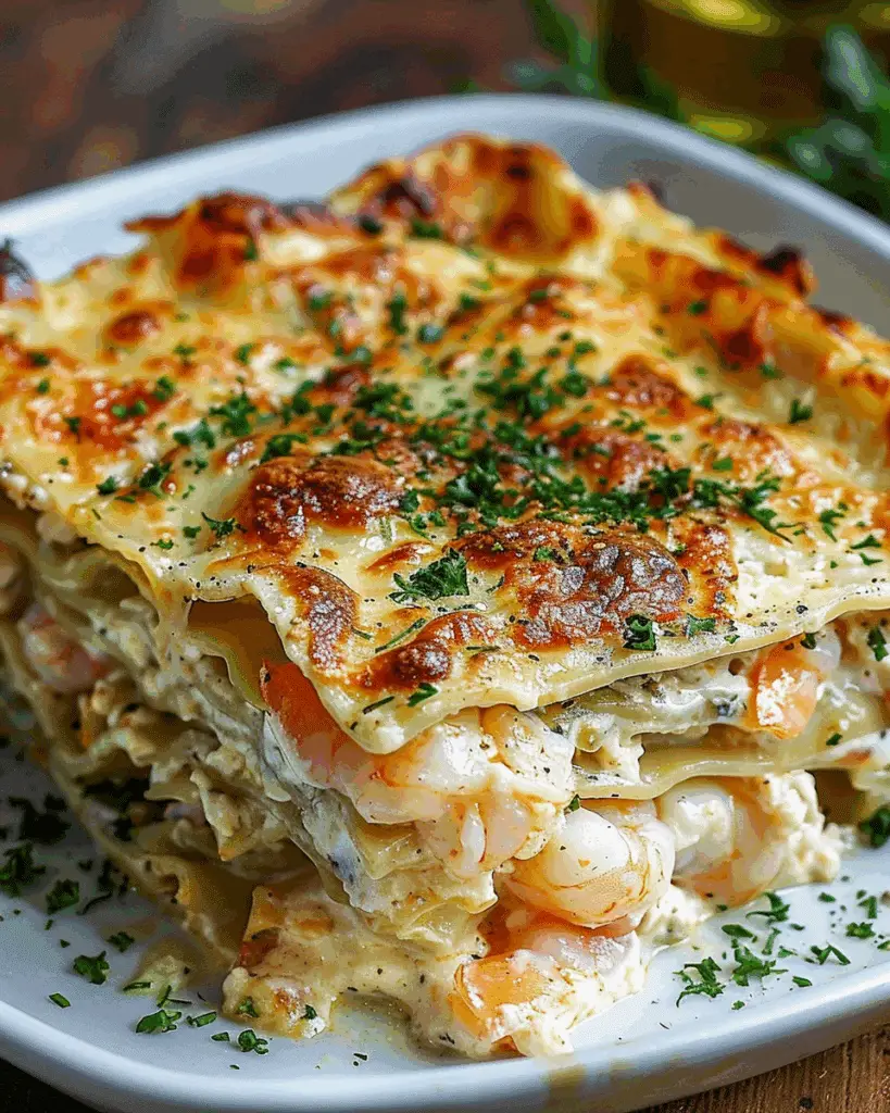 Seafood Lasagna with Shrimp & Crab