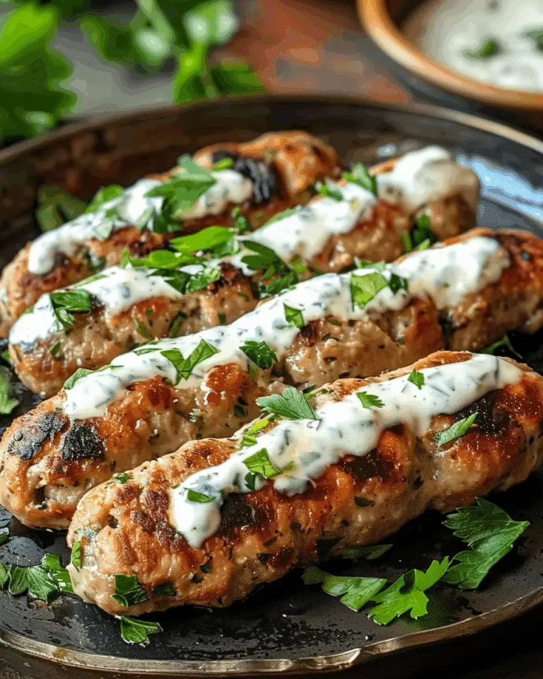 Chicken Kofta with Garlic Yogurt Sauce