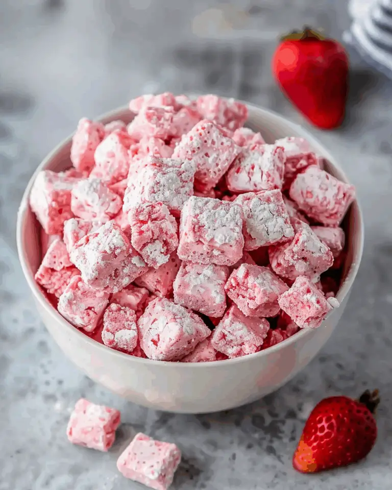 Easy Strawberry Shortcake Puppy Chow