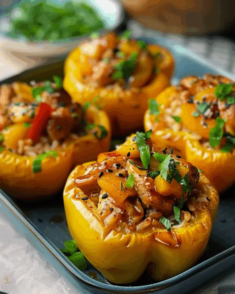 Teriyaki Chicken Stuffed Peppers