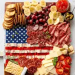 American Flag Charcuterie Board for Fourth of July