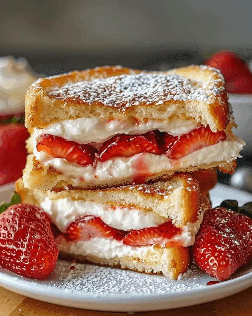 Fried Strawberry Cheesecake Sandwiches