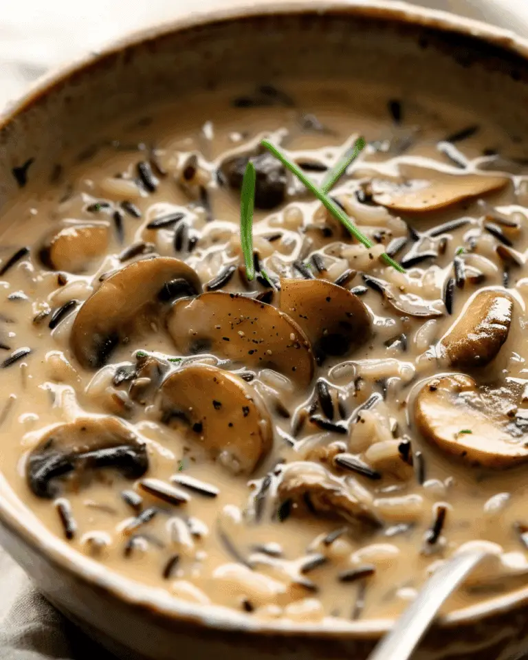 Indulge in Creamy Wild Rice and Mushroom Soup Delight