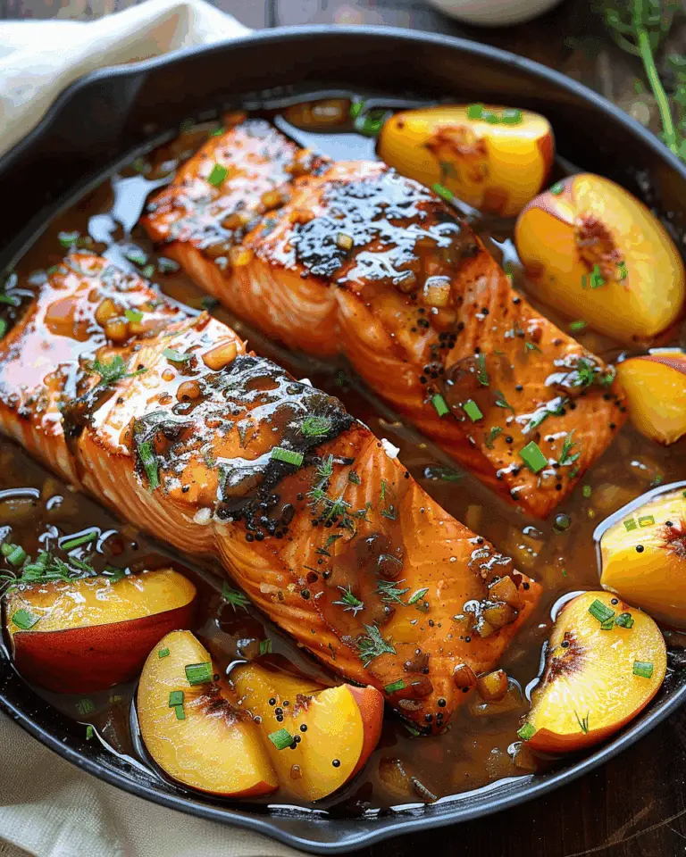 Bourbon Peach Roasted Salmon