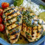 Grilled Salsa Verde Pepper Jack Chicken