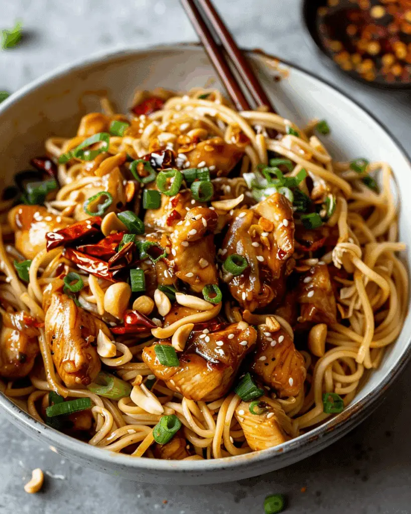 Kung Pao Chicken Noodles