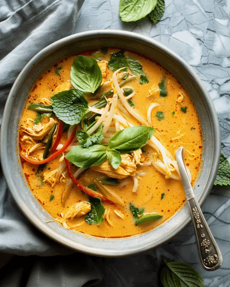Thai Coconut Chicken Noodle Soup