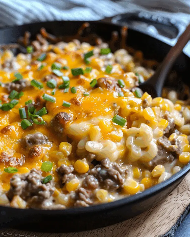 Golden Corn Ranch Beef Skillet with Melted Cheddar Bliss