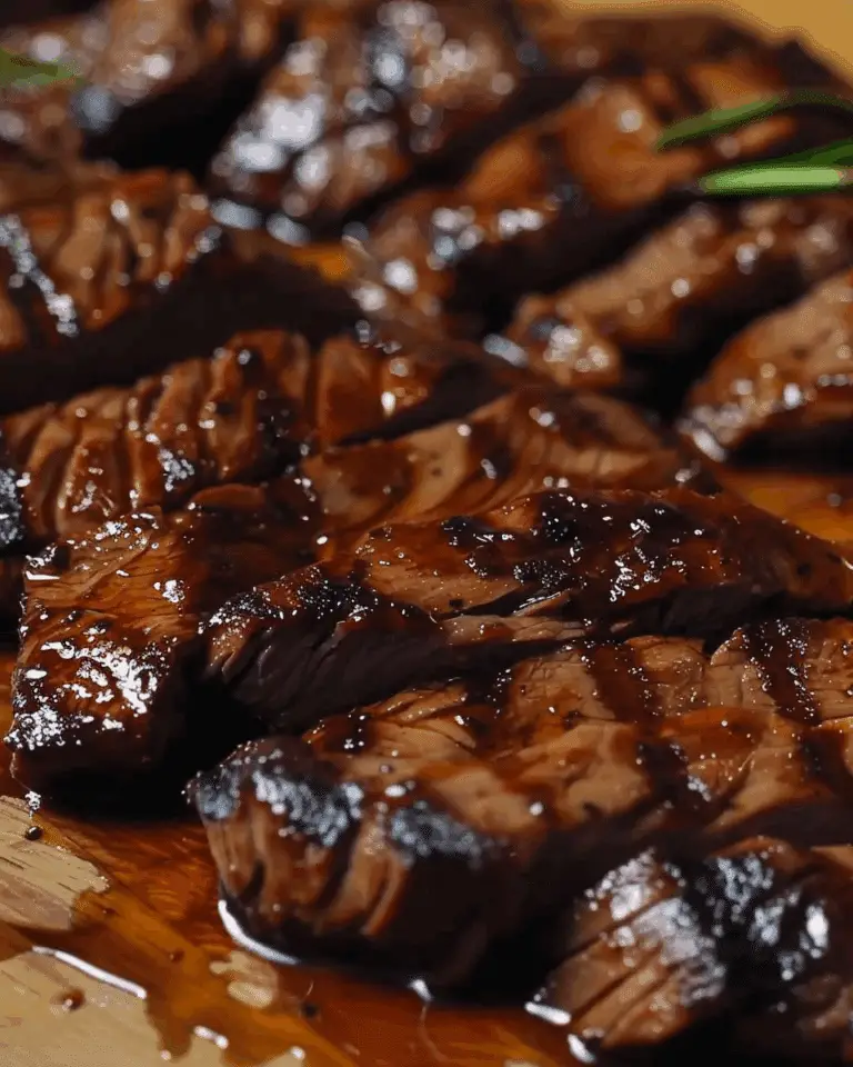 Grill Pan Honey Glazed Steak Strips