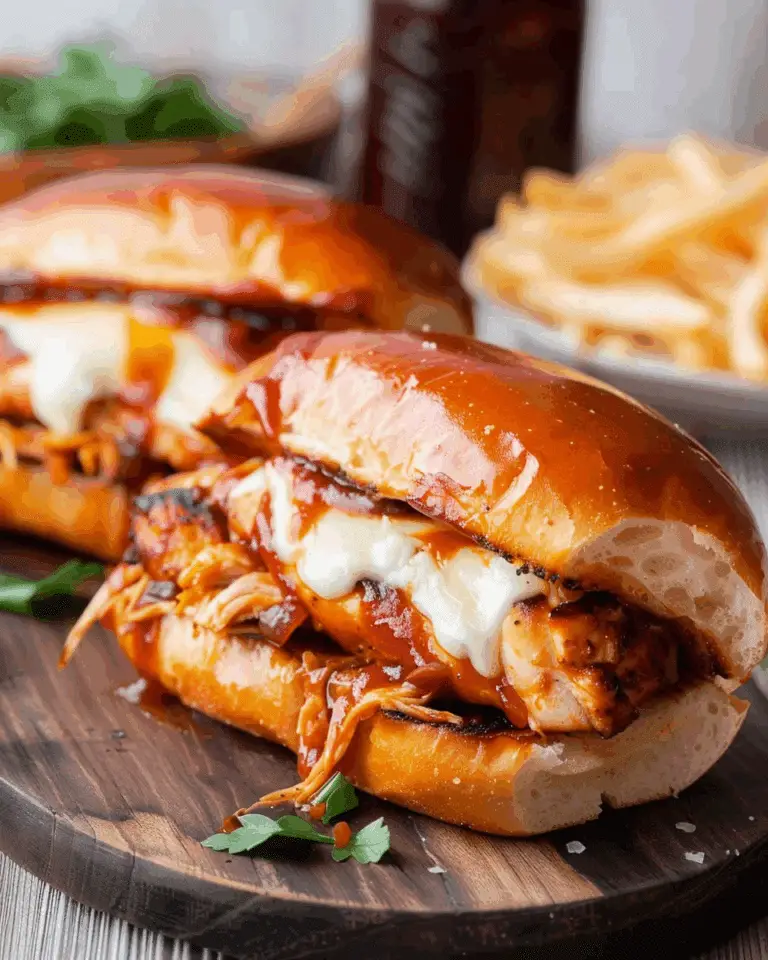 Grilled Mozzarella BBQ Chicken Sandwiches
