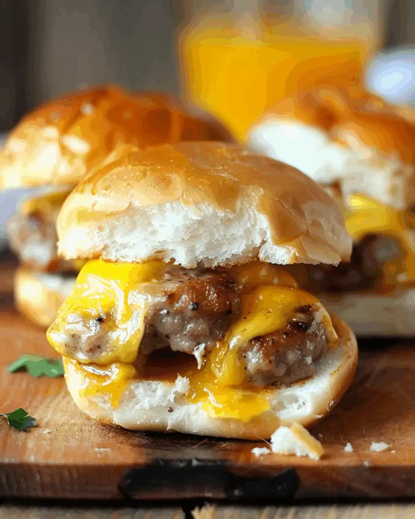 Cheesy Sausage and Egg Breakfast Sliders