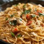 Creamy Garlic Butter Chicken & Linguine in Alfredo Sauce