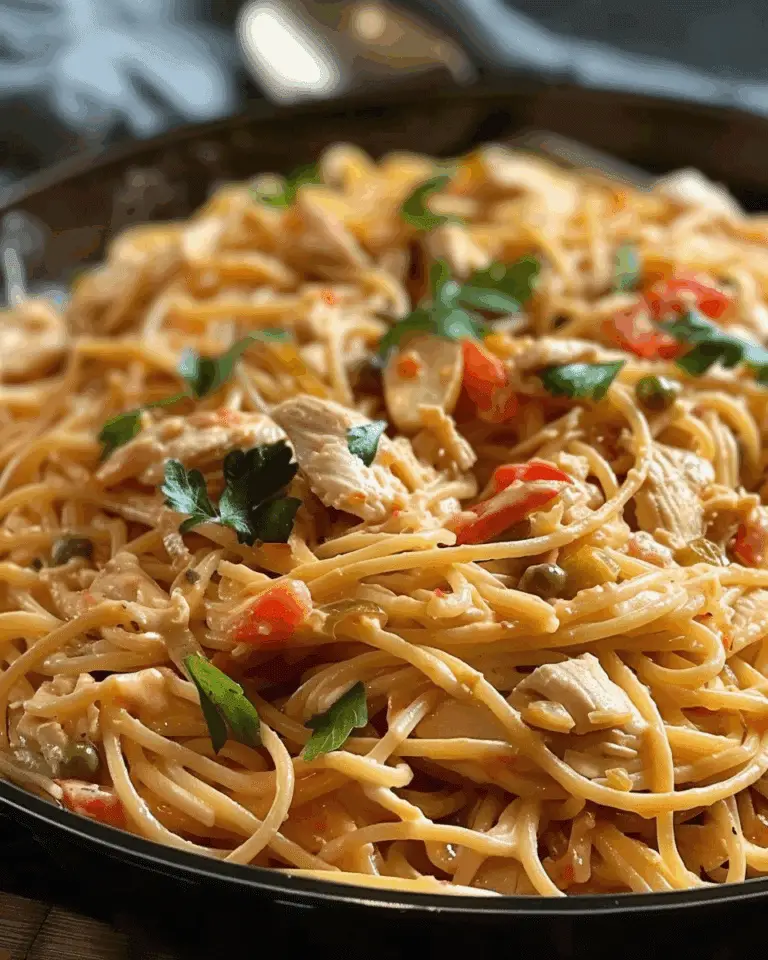 Creamy Garlic Butter Chicken & Linguine in Alfredo Sauce