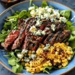 Grilled Balsamic Steak Salad with Gorgonzola & Corn