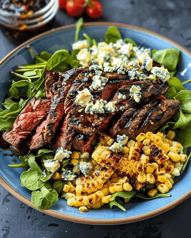 Grilled Balsamic Steak Salad with Gorgonzola & Corn