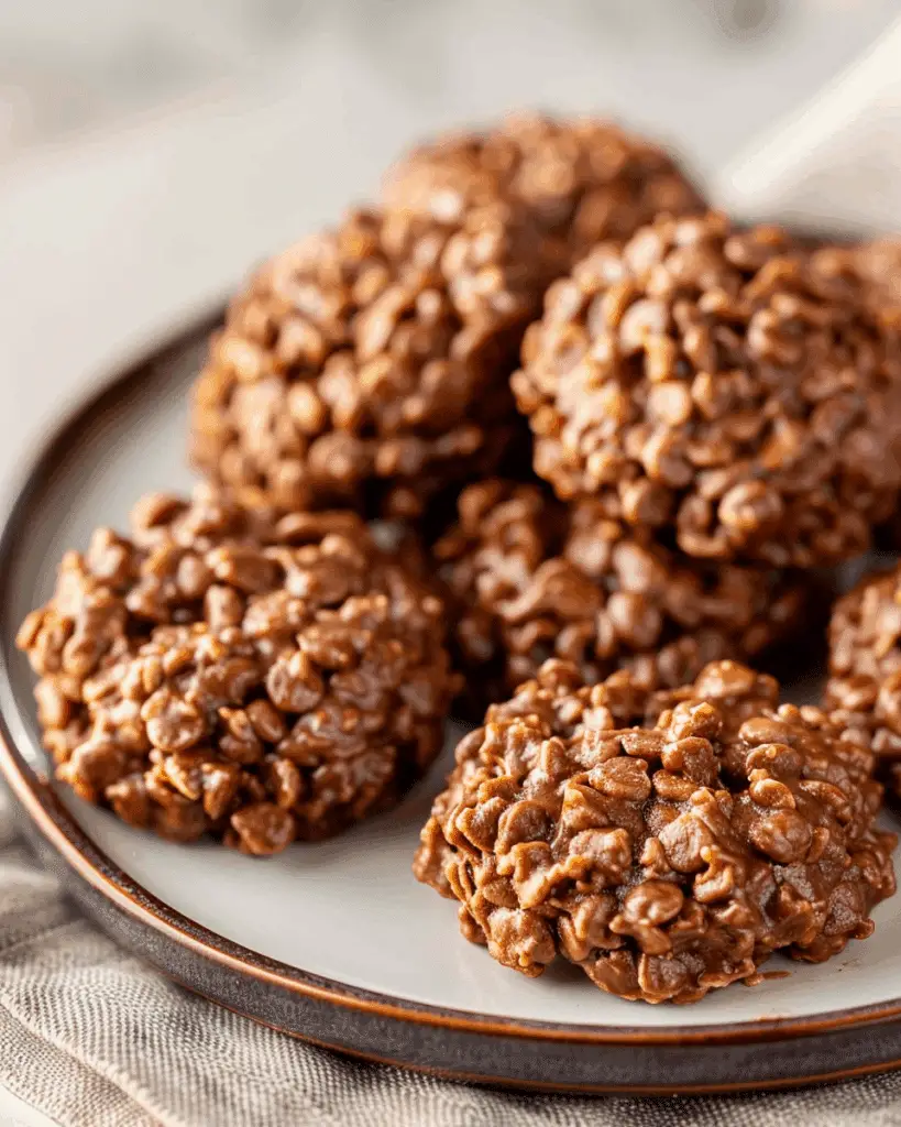 Chocolate Peanut Butter No‑Bake Cookies