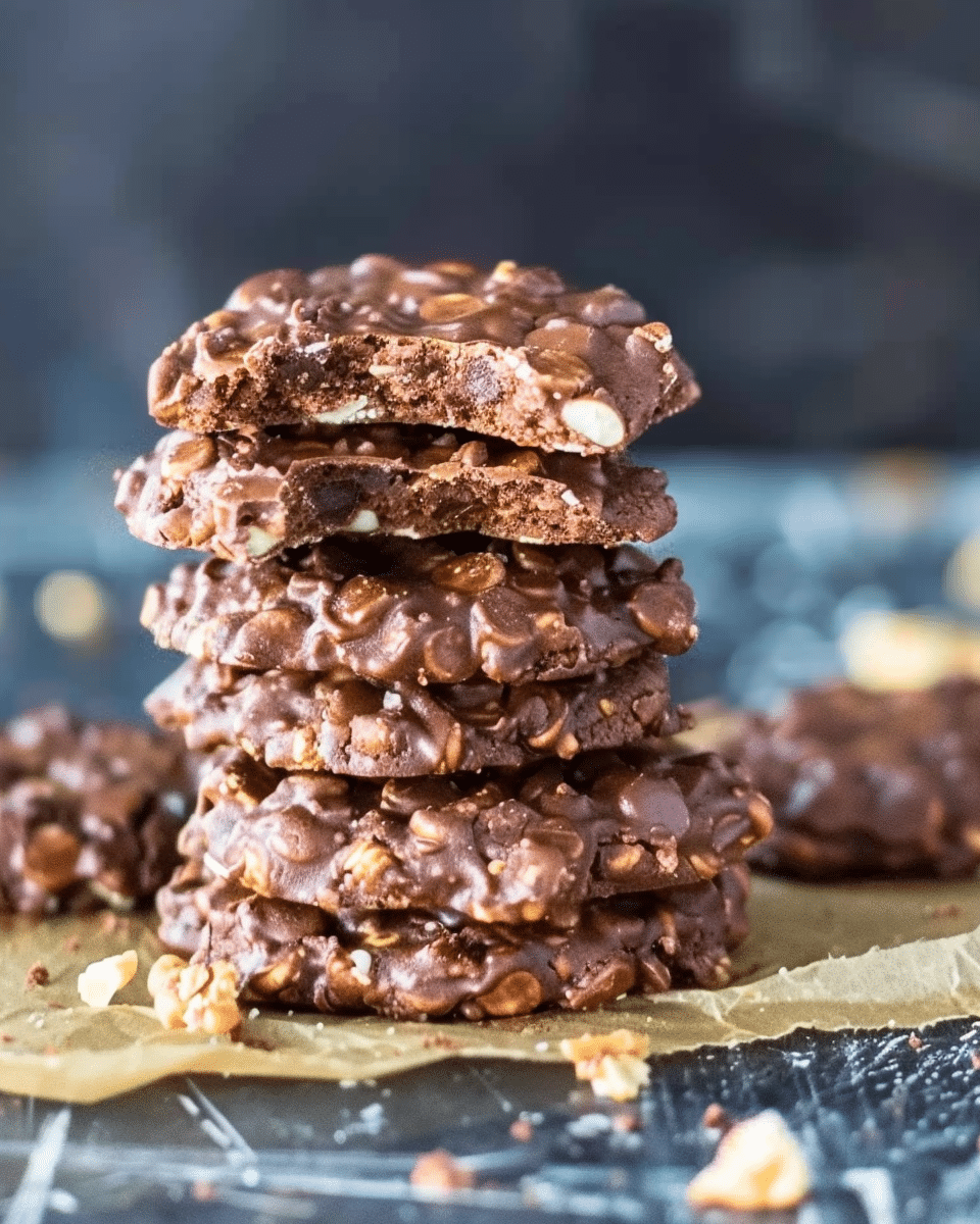 Easy No‑Bake Chocolate Peanut Butter Cookies