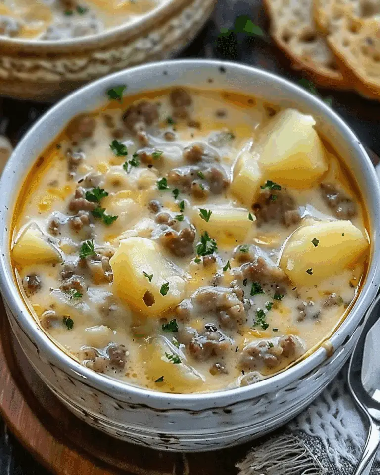 Cheesy Hamburger Potato Soup