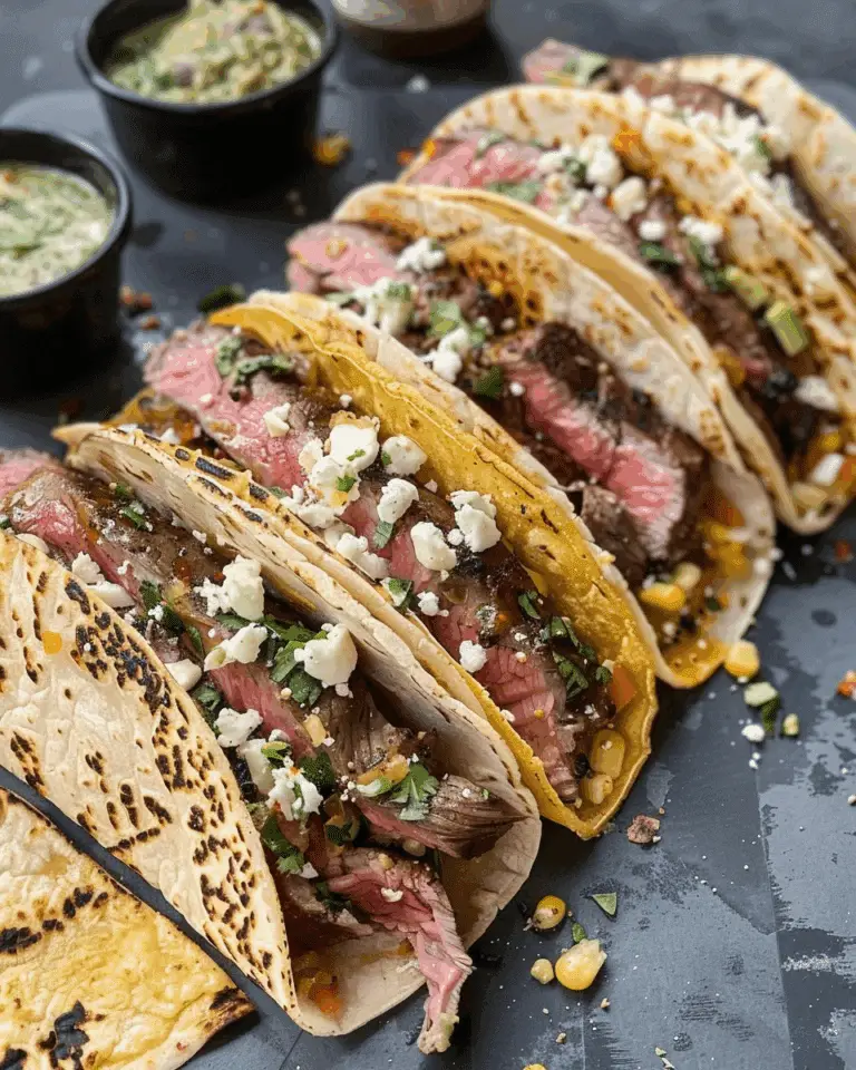 Grilled Steak Elote Tacos