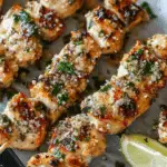 Ranch Garlic Parmesan Chicken Skewers
