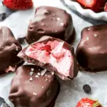 Chocolate Strawberry Frozen Yogurt Bites
