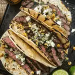 Grilled Steak Elote Tacos