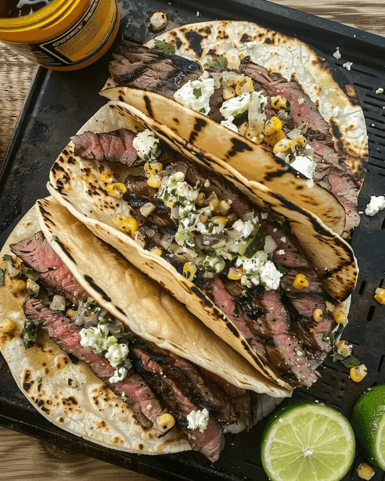 Grilled Steak Elote Tacos