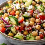 Mediterranean Chickpea Feta Salad