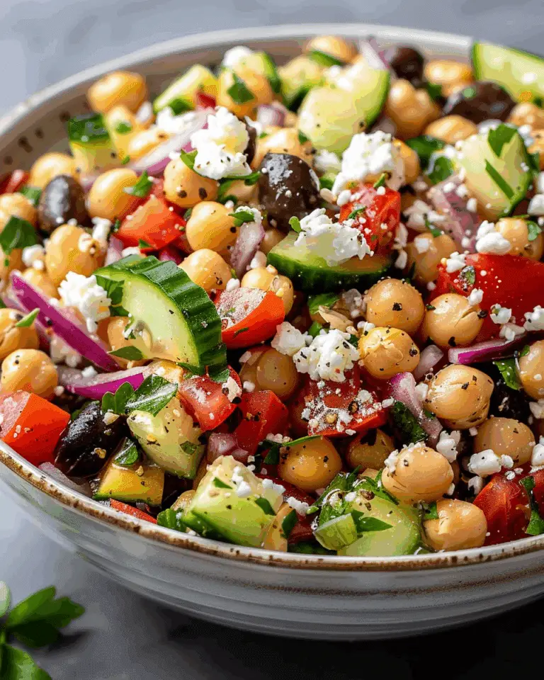 Mediterranean Chickpea Feta Salad