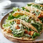 Smash Chicken Caesar Tacos