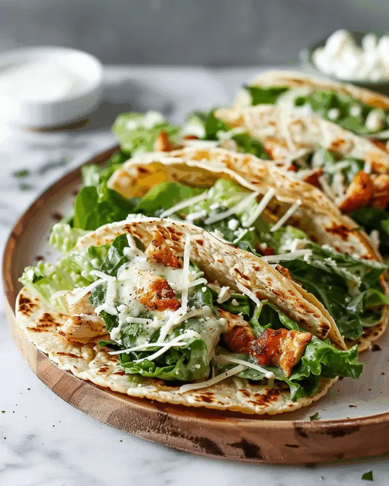 Smash Chicken Caesar Tacos