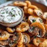 Fried Sliced Mushrooms with Ranch