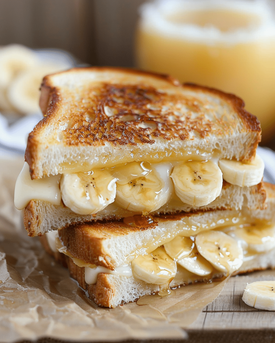 Honey Banana Grilled Cheese Sandwich