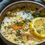 Mediterranean Lemon Chicken Soup: A Creamy, Comforting Bowl of Sunshine