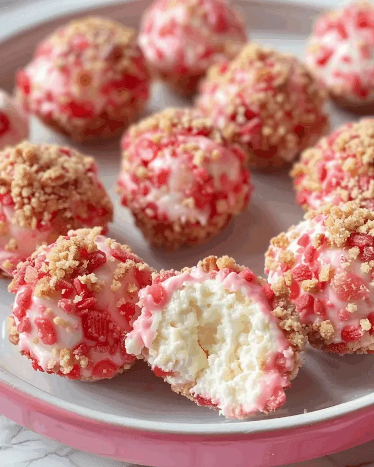 Strawberry Crunch Cheesecake Bites