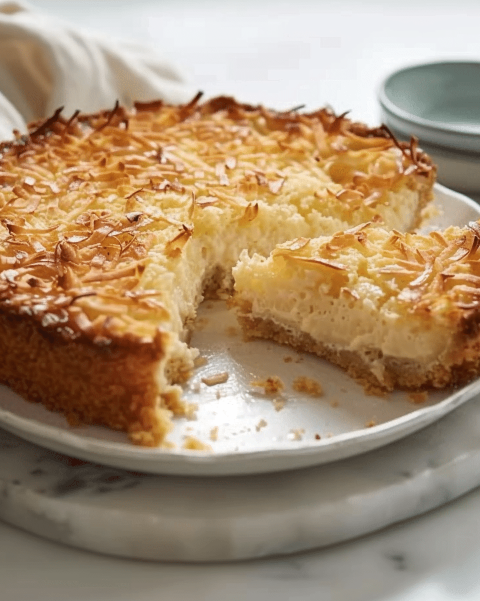 Crustless Coconut Pie
