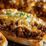 Mississippi Sloppy Joes on Garlic Bread