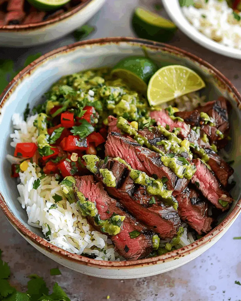 Cilantro Lime Steak Bowls